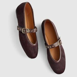 Madewell Remy Mary Jane flats in chocolate raisin brown